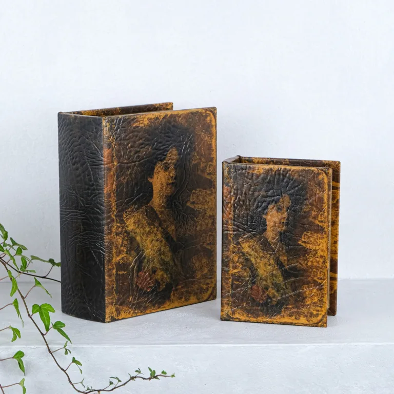 Скринька книга набір з 2-х Дама з трояндою 22-3185
