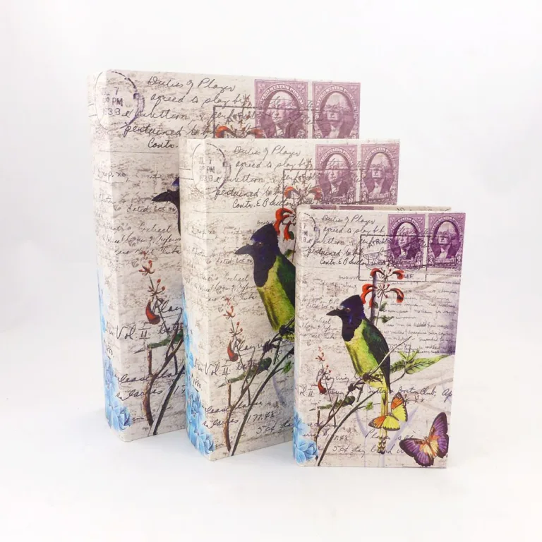 Набір 3х скринь-книг з екошкіри Прованс 35.5*27.5*9 см SH31049
