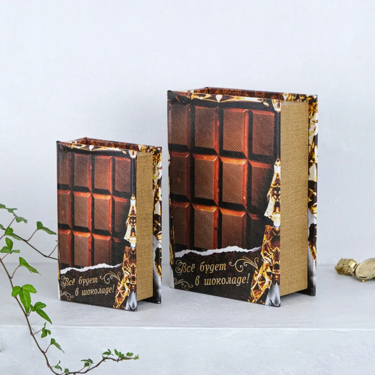 Скринька у формі книги набір з 2-х Шоколад 22-KSH-XZ-PUXR101
