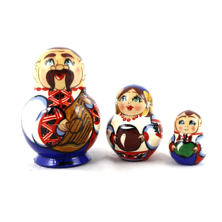 Мотрійка - дерев'яна лялька 3-х хлопчик Українець 8.5 см М-03