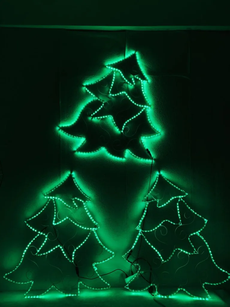 Новорічний декор Ялинка LED гірлянда (Дюралайт) 90*70 см 220241