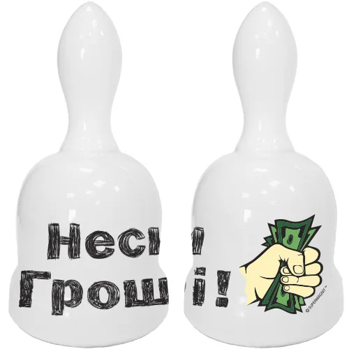 Дзвоник керамічний Неси Гроші 12*6.5 см GP-AA-B-019