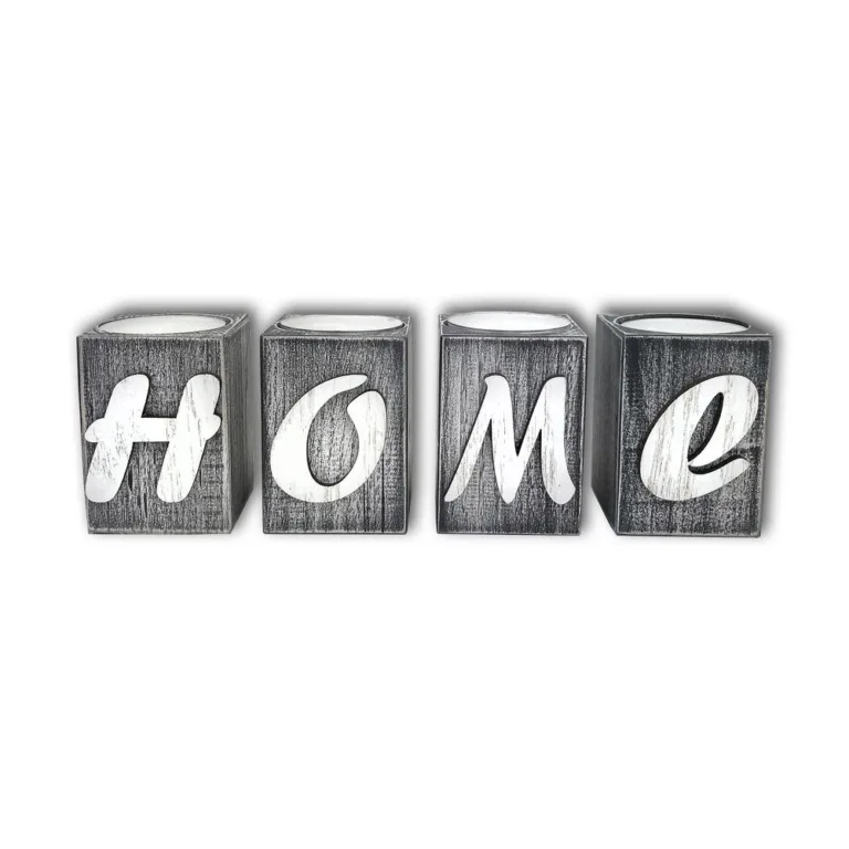 Набір підсвічників 4шт HOME сірий вінтаж гпхрпя001са