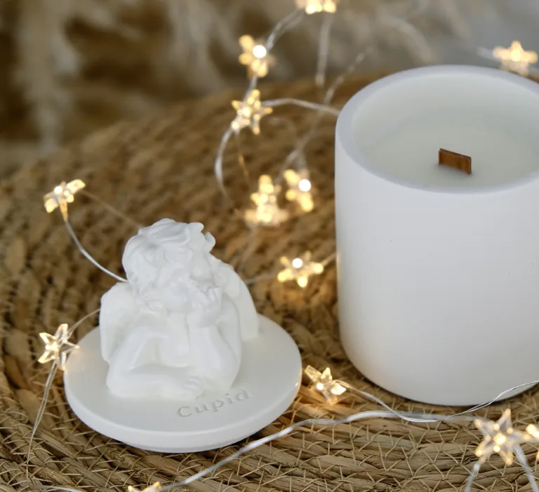 Аромасвічка CUPID SANTAL BEIGE 100% WOOD WAX 165g 35h NAC 1102