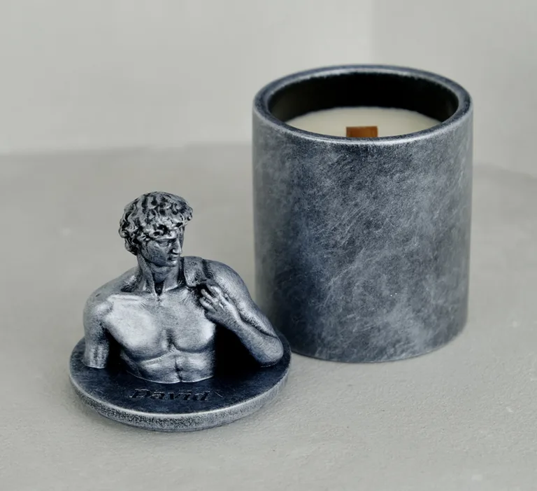 Аромасвічка DAVID AGARWOOD SILVER 100% WOOD WAX 165g 35h NAC 1109