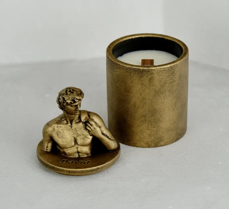 Аромасвічка DAVID AGARWOOD BRONZE 100% WOOD WAX 165g 35h NAC 1110