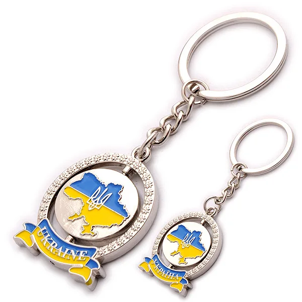 Брелок карта України світле срібло GP-UK-T-041