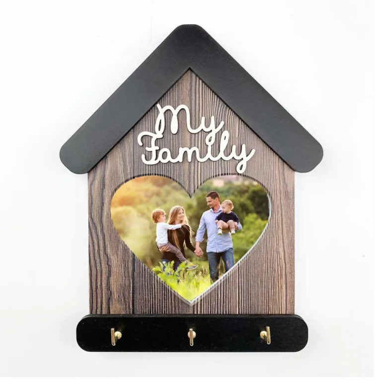 Ключниця-рамка "My family" коричнева 15*24 см гпхрклрам0005_1кса