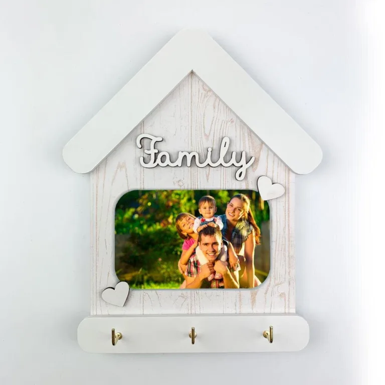 Ключниця-рамка "Family" біла 15*24 см гпхрклрам0002_1бпа