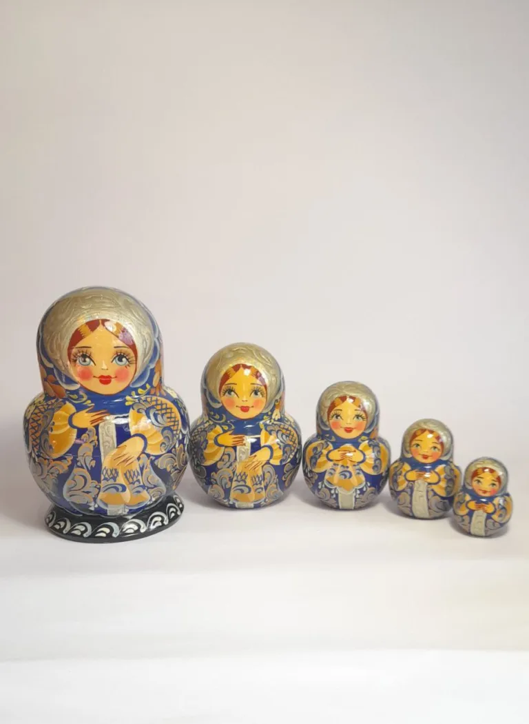 Мотрійка - дерев'яна лялька 5-х квіткова 16 см М-25