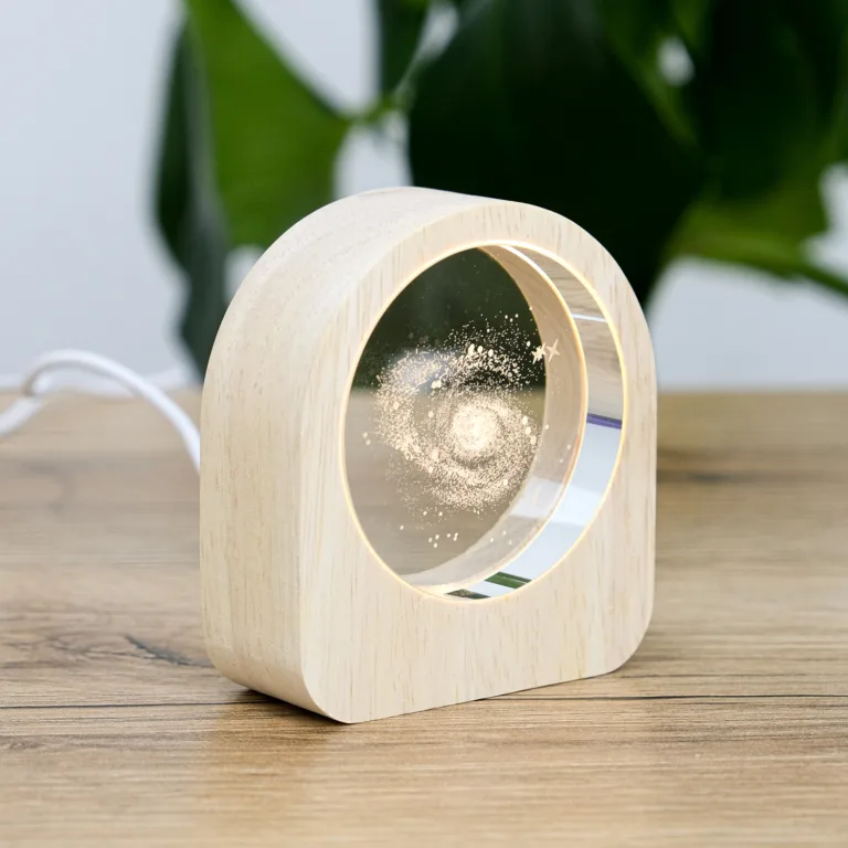 3D Нічник лазерна кришталева Галактика з LED Підсвічуванням та USB 7.5*8.5*3 см MH-TF0259-1-8D