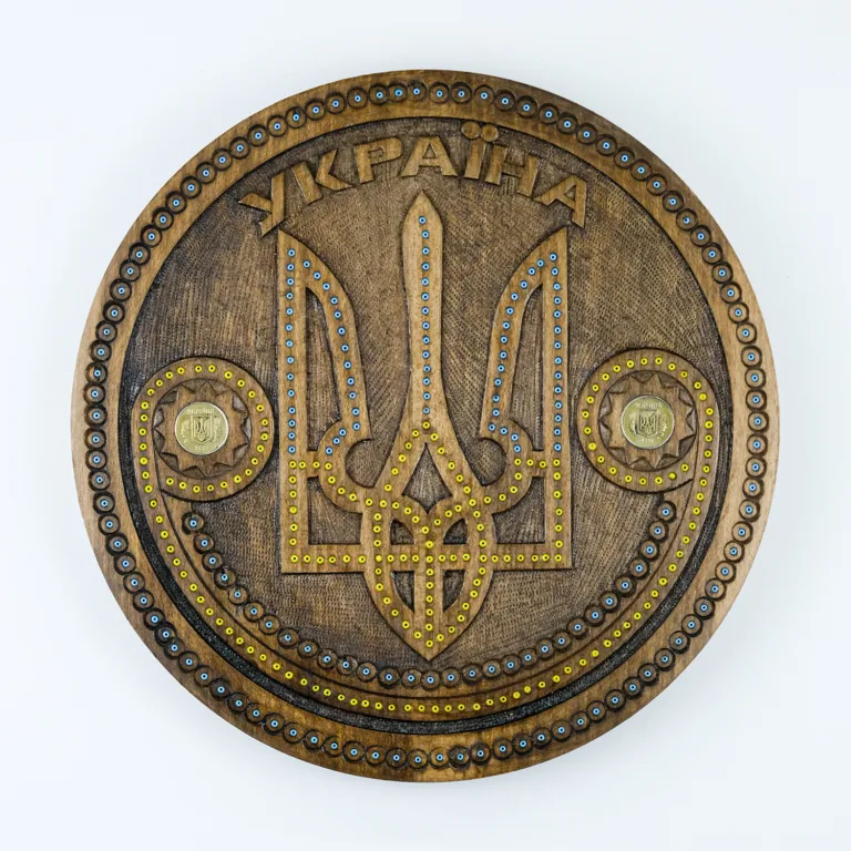 Таріль "Україна" натуральне дерево Д35см ТЛ-050